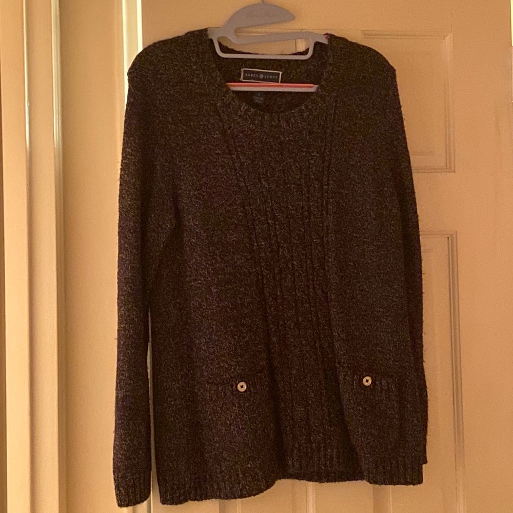 Long sleeve purple sweater